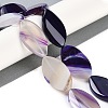 Natural Purple Banded Agate Beads Strands G-C141-A01-01-2