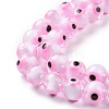 Handmade Evil Eye Lampwork Round Bead Strands LAMP-L055-10mm-18-3