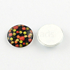 Half Round/Dome Pattern Photo Glass Flatback Cabochons for DIY Projects GGLA-Q037-14mm-43-2