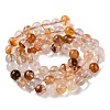 Natural Yellow Hematoid Quartz/Golden Healer Quartz Beads Strands G-C268-B01-01-3