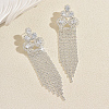 Brass Rhinestone Stud Earrings for Women LM8742-4