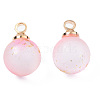 Two Tone Transparent Spray Painted Glass Pendants GLAA-N035-020A-C06-2