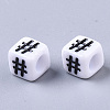 Opaque Acrylic European Beads LS-SACR-S298B-A-1