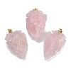 Raw Rough Natural Rose Quartz Pendants G-G162-01G-01-1