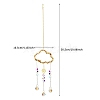 Alloy Cloud with Natural Yellow Quartz Chips Beaded Hanging Pendant Decorations PW-WG24607-01-1