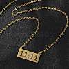 304 Stainless Steel Number 11:11 Pendant Necklaces NJEW-NH0002-01G-06-4