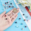 36Pcs 6 Colors Acrylic Pearl Beaded Cuff Earrings EJEW-UN0002-15-4