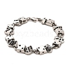 304 Stainless Steel Dice Link Chain Bracelets BJEW-E094-04AS-1