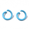 Spray Painted Iron Open Jump Rings IFIN-T017-04B-3