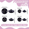 60Pcs 4 Style Plastic Shank Buttons BUTT-HY0001-19C-2