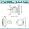 6 Sets Zinc Alloy Side Release Buckles FIND-BC0019-63P-2