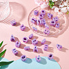 50Pcs 5 Styles UV Plating Opaque Acrylic Beads PACR-TA0001-31G-6