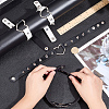 4Pcs 4 Styles Adjustable Gothic PU Leather Alloy Heart Spike Rivet Choker Necklaces for Women NJEW-CL0001-18-3