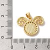 Brass Micro Pave Cubic Zirconia Pendants KK-K385-072G-4