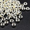 Brass Flat Round Spacer Beads X-KK-M085-18S-NR-1