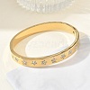 304 Stainless Steel & Rhinestone Hinged Bangles for Women BJEW-Z178-06G-2