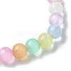 6mm Dyed Natural Selenite Round Beaded Stretch Bracelets for Women BJEW-JB10815-4