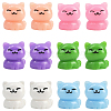 24Pcs 6 Colors Plastic Cat Shape Display Decorations DJEW-SP0001-14-1