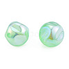 Electroplate Rainbow Iridescent Plating Acrylic Beads TACR-T025-002A-4