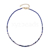 Bohemian Style Natural Lapis Lazuli Beaded Necklaces NJEW-JN04658-04-1