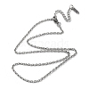 304 Stainless Steel Cable Chain Necklace NJEW-D045-12P-1