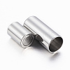 Tarnish Resistant Smooth 304 Stainless Steel Magnetic Clasps with Glue-in Ends STAS-H402-21P-6mm-2