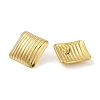 Stripe Theme Ion Plating(IP) 304 Stainless Steel Stud Earrings for Women EJEW-B050-18G-01-2