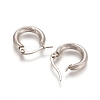 Non-Tarnish 304 Stainless Steel Geometric Hoop Earrings STAS-D171-16C-P-2