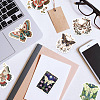 50Pcs Moth PVC Self Adhesive Cartoon Stickers X-STIC-B001-19-8