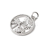 Brass Micro Pave Cubic Zirconia Pendants KK-P343-01D-P-2