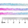 Transparent Painted Glass Beads Strands X1-DGLA-A034-T1mm-A14-3