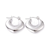 Non-Tarnish 304 Stainless Steel Chunky Rhombus Hoop Earrings for Women EJEW-G293-22P-1