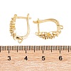 Rack Plating Brass Cubic Zirconia Hoop Earring Findings KK-S374-04G-01-3