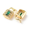 Brass Micro Pave Green Cubic Zirconia Pendants ZIRC-P094-21G-RS-3