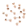 Ion Plating(IP) 304 Stainless Steel Stud Earring Findings STAS-I183-09A-RG-1