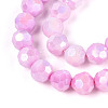 Anti-Tarnish Electroplate Glass Beads Strands EGLA-T021-8mm-15-02-3