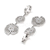 Hollow Flower 304 Stainless Steel Dangle Earrings EJEW-L283-089P-2