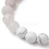 Natural Howlite & Black Onyx & Agate & Larvikite & Quartz Crystal Beaded Stretch Bracelets for Women BJEW-TA00554-3