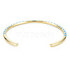 Twisted Brass Enamel Cuff Bangle BJEW-T020-02E-NF-2