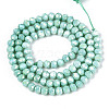 Anti-Tarnish Electroplate Rondelle Glass Beads Strands EGLA-T021-4mm-17-07-2