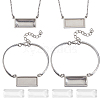 DIY 304 Stainless Steel 2Pcs Necklaces & 2Pcs Bracelets Making Kits SJEW-DR00003-1