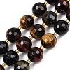 Three-Color Natural Tiger Eye Beads Strands G-C249-A29-16mm-3