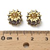 Brass Micro Pave Cubic Zirconia European Beads KK-B142-13C-02G-3