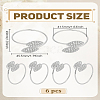 Double Leaves Alloy Crystal Rhinestone Napkin Rings AJEW-WH0609-175S-2