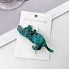 Cat Shape Cellulose Acetate(Resin) Alligator Hair Clips PW-WG22848-01-1