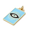 Brass Micro Pave Cubic Zirconia Pendant with Enamel KK-H458-02G-F01-2