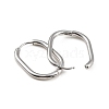 304 Stainless Steel Oval Hoop Earrings EJEW-M218-02C-P-2