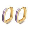 Rack Plating Square Brass Hoop Earrings EJEW-H016-15G-2