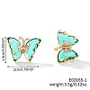 Shiny and Simple Brass Butterfly Stud Earrings FT0122-1-1