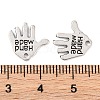 Tibetan Style Alloy Hand Carved Word Hand Made Charms X-TIBEP-O009-31-2